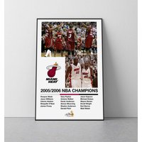 Miami Heat 2006 Nba Meisterschaft Poster | Miami Heat Championship Poster Lebron Finals Print Nba von SaturnPrintsUS