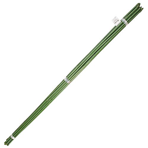 Saturnia 8093060 Stange, Kunststoff, Bambus-Effekt, Durchmesser 8-10 mm x 120 cm (Packung mit 10 Stück) grün von Saturnia