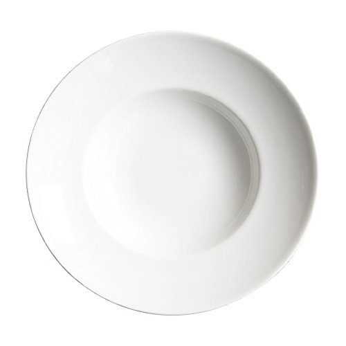 Saturnia Fine Porcelain 4001238 – Set mit 1 tiefen Tellern, Porzellan, spülmaschinenfest, Ø 23 cm, Farbe weiß von Saturnia
