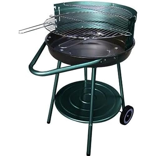 WOLFPACK LINEA PROFESIONAL Holzgrill aus Carbon und Apache-Holz, rund mit Kessel, für Garten, Strand, Terrasse, 68 x 50,8 x 81 cm. von Saturnia