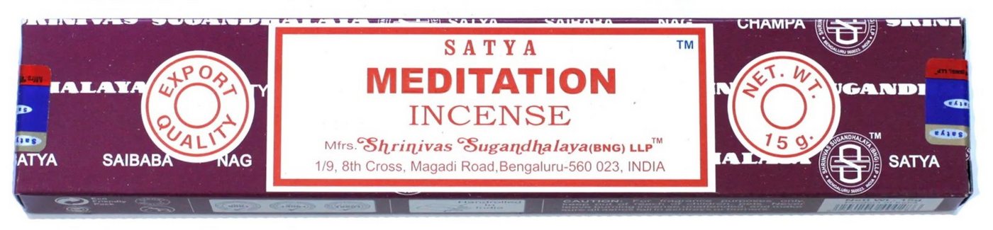 Satya Incense Räucherstäbchen Satja Sai Baba "Meditation" 15gr. Satya Incense Räucherstäbchen Satja Sai Baba "Meditation" 15gr. von Satya Incense