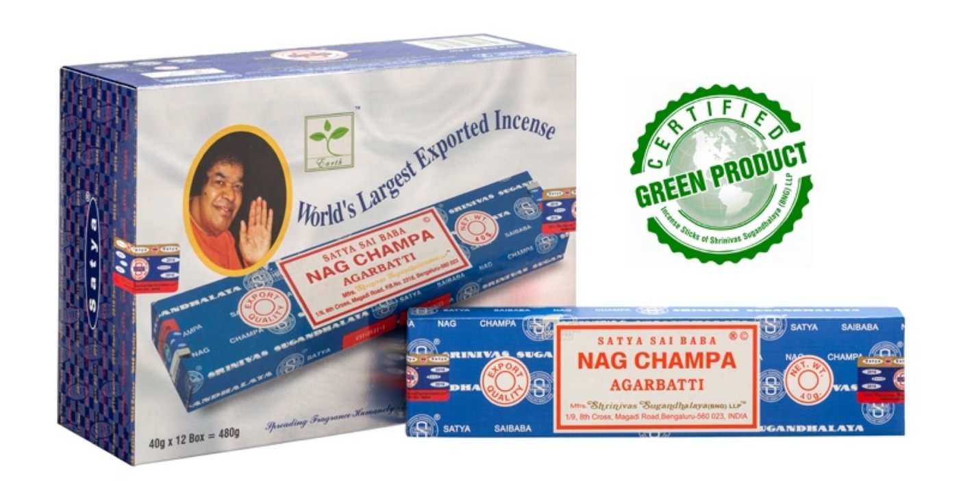 Satya Incense Räucherstäbchen Satya Sai Baba "Nag Champa" 40gr Satya Incense Räucherstäbchen Satya Sai Baba "Nag Champa" 40gr von Satya Incense