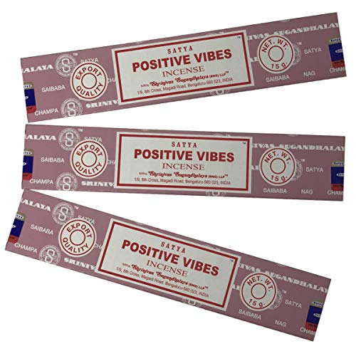 Satya Nag Champa Incense Sticks - Positive Vibes - Pack of 3 (15 Gram Each) Satya Nag Champa Incense Sticks - Positive Vibes - Pack of 3 (15 Gram Each) von Katouigb
