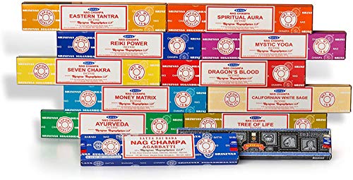 Satya VCINC Räucherstäbchen-Geschenkset, 1000 Stück, Set B, 15 g, 12 Packungen Satya VCINC Räucherstäbchen-Geschenkset, 1000 Stück, Set B, 15 g, 12 Packungen von Satya