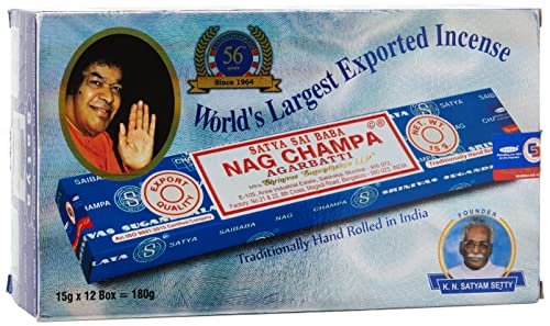Satya Nag Champa Incense Sticks 15 gms (Special 12 Pack) von Satya