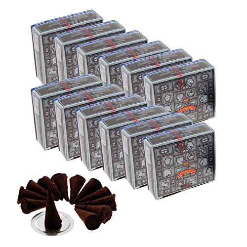 Satya Nag Champa Super Hit Räucherkegel, 12 Packungen mit je 24 Stück von Satya