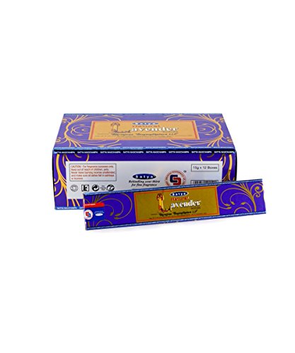 Satya Natural Räucherstäbchen, Lavendel, 15 g, Special 12 Stück von Satya
