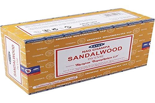 Satya Räucherstäbchen, Sandelholz, Schwarz, Sandalwood, 180 von Satya