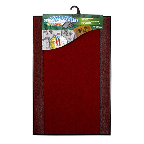 Sauberlaufmatte 60x90 | Fußmatte rot | Fußmatte Haustür Außenbereich | Ideale Schmutzfangmatte 60x90 | Alternative zur Abtropfmatte Silikon von Sauber Meister