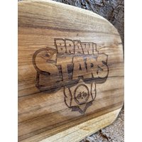 Brawl Stars Frühstücksbrett Kinder, Schneidebrett, Holzbrett Geschenk, Frühstücksbretter, Geschenk von Sauerlaender