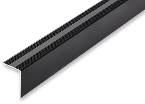 (18,98EUR/m) 30 x 42 x 1000 mm Treppenwinkel schwarz selbstklebend Treppenkantenprofil Treppenkante Alu Winkel von NALine