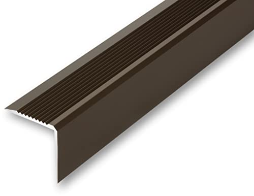 (21,56EUR/m) 53 x 53 x 1000 mm Treppenwinkel bronzefarben gebohrt inkl. Montageset Treppenkantenprofil Treppenkante grob gerieft, stabil und rutschhemmend Innenmaß 50 x 50 mm von NALine