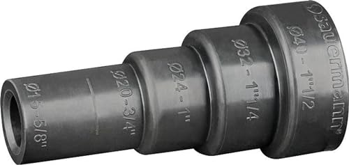 Mehrstufiger Adapter aus Weichgummi Ø 15/17 mm - Ø 20-24/25-32 - 40 mm von Sauermann