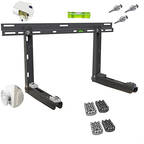 Wandkonsole GIOTTO SG-160 EVO anthrazit. Wandhalterung für schwarzes Split Klimaanlagen Aussengerät bis 160kg. von Saukalt Klimatechnik