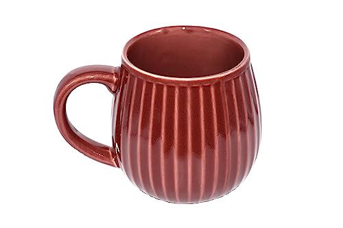 Saumo 480ml Hochwertige Handgefertigte Kaffeetasse aus Porzellan - Kaffee & Tee Tasse in Modern Vintage Design - große Kaffeebecher mit großem Henkel LFGB Zertifiziert von Saumo