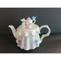 Telaflora Handbemalte Teekanne "It's Tea Time" von SaunaHatsAndMore