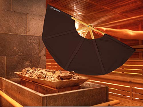 Saunagut® Aufgussfächer Esche KLEIN, Farbe:Dunkelbraun von SAUNAGUT