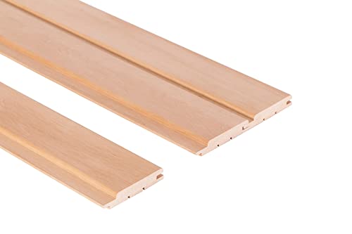 Saunainter Profilholz Erle Klasse A Nut-Feder STP 15x90mm 2100mm 6Stk Baumaterial für Sauna und Innenräume von Saunainter