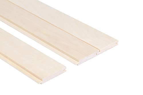 Saunainter Profilholz Espe Klasse A Nut-Feder STS4 15x120mm 2100mm 6Stk Baumaterial für Sauna und Innenräume von Saunainter