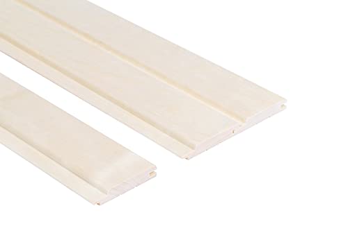 Saunainter Profilholz Espe Klasse A Nut-Feder STP 15x68mm 1500mm 6Stk Baumaterial für Sauna und Innenräume von Saunainter