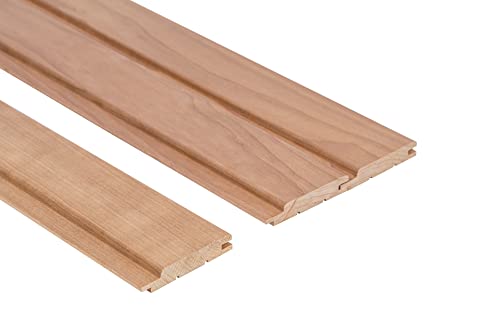 Saunainter Profilholz Thermo-Espe Klasse A Nut-Feder STP 15x90mm 1800mm 6Stk Baumaterial für Sauna und Innenräume von Saunainter