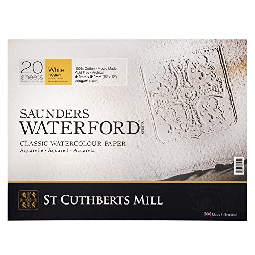 SAUNDERS WATERFORD SERIES Saunders Waterford Aquarellpapier, Baumwolle, weiß, 41x31cm von SAUNDERS WATER FORD SERIES