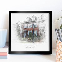 Maßgeschneiderte Haus Porträt Aquarell Skizze Personalisierte Jahrestag Hochzeitsgeschenk Für Das Paar Einweihungsgeschenk Unser Neues Zuhause Maßgeschneiderte Haus Porträt Aquarell Skizze Personalisierte Jahrestag Hochzeitsgeschenk Für Das Paar Einweihungsgeschenk Unser Neues Zuhause von SausageDogDesigns