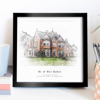 Maßgeschneiderte Hochzeit Ort Porträt Aquarell Skizze Personalisierte Jahrestag Hochzeitsgeschenk Für Das Paar | Personalisiertes Geschenk Maßgeschneiderte Hochzeit Ort Porträt Aquarell Skizze Personalisierte Jahrestag Hochzeitsgeschenk Für Das Paar | Personalisiertes Geschenk von SausageDogDesigns