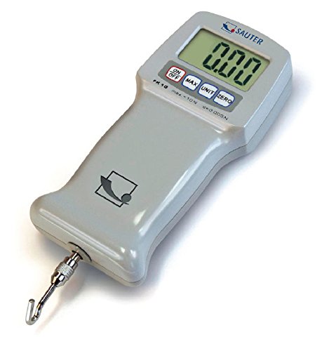 Robustes Zug- und Druckkraftmessgerät für einfache Messungen [Sauter FK 50] mit Peak-Hold-Funktion, Messbereich [Max]: 50 N, Ablesbarkeit [d]: 0,02 N von Sauter