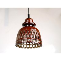 Außergewöhnliche Keramik Hängelampe, 70Er Jahre von Sauvageot