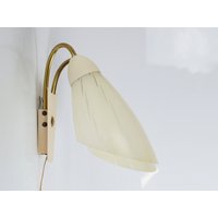 Mid Century Wandlampe, Weiß, Zweiflammig von Sauvageot