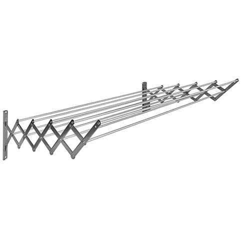 Ausziehbarer Wäscheaufhänger mit Haltestreifen und 10 Stäben aus Aluminium von 100 cm Länge Ausziehbarer Wäscheaufhänger mit Haltestreifen und 10 Stäben aus Aluminium von 100 cm Länge von Sauvic