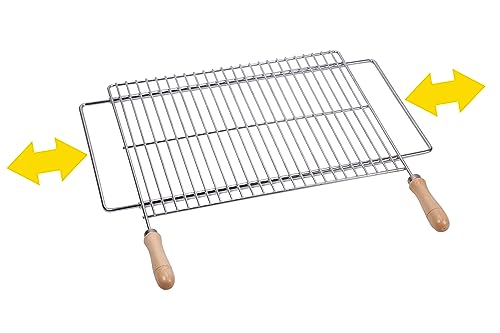 Sauvic 2722 Ausziehbarer Grillrost, verzinktem Stahl, 53.5x62.5x3 cm von Sauvic