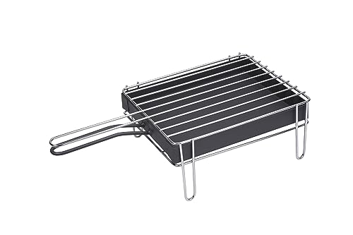 Edelstahl-Tischgrill mit Kasten, 25x20 cm von Sauvic