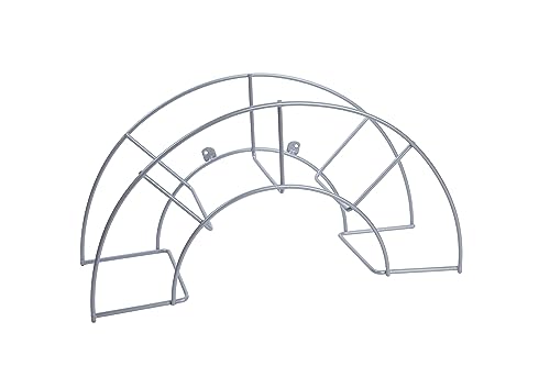 Extragroßer Schlauchhalter aus Stahl mit Grauer Kunststoffbeschichtung (Harz), 60x20x30 cm von Sauvic