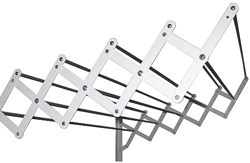 Sauvic 89760 - Wäscheständer, ausziehbarer, kunststoffbeschichtet weiß, mit 10 Aluminium Stäbe, 100 cm. Weiss von Sauvic