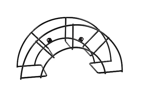 Großer Schlauchhalter aus Stahl mit schwarzer Kunststoffbeschichtung, 46,5x16,5x24 cm von Sauvic