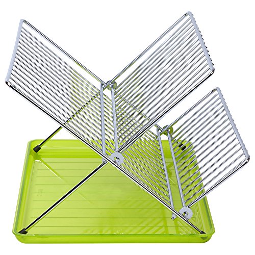 Sauvic Klappbarer, grüner Edelstahl-Geschirrabtropfer von Sauvic