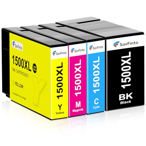 SavFinto PGI-1500XL Druckerpatronen Ersatz für Canon 1500XL PGI-1500 PGI1500XL Kompatibel für Canon Maxify MB2750 MB2300 MB2150 MB2050 MB2350 MB2755 MB2155 MB2000 (4 Stück) von SavFinto