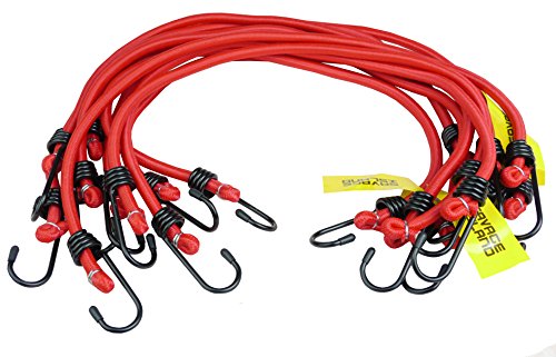 Savage Island 10 Spanngummis Extra Stark Olivgrün mit Haken an Beiden Enden Elastisch Garten Auto Heimwerken Gepäck Outdoor Camping von Savage Island