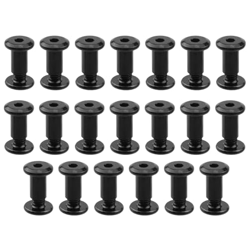 Savagrow M5 x 10 mm schwarze Schrauben für Sechskant-Verbindungspfosten, 20 Stück von Savagrow