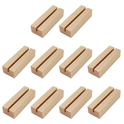 Savagrow Tischkartenständer aus Holz, für Hochzeit, Party, Zuhause, Tischdekoration (4 mm breit, gerader Schlitz), 10 Stück von Savagrow