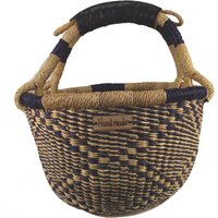 Kleiner Original Afrika Bolga Korb Einkaufskorb Marktkorb Ledergriff von SavannaBaskets