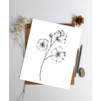 Hartriegel Blume Kunstdruck, Hartriegel, Wildblume, Wildblumen Kunst, Wildblumen, Dekoration, Poster, Blumen Geburt von SavannahLeighFineArt