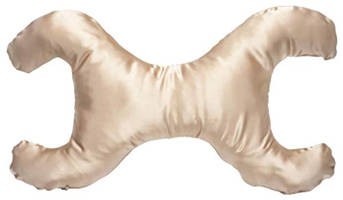 Save My Face La Petite Satin Champagne Pillow with Removable Pillowcase Made in USA von Save My Face