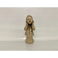 Vintage Kleine Figur Engel Singend Mini Sänger Geschenke Wohndekoration Ornament von SaveAntique