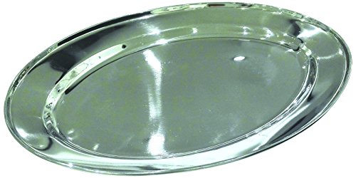 Saveur et Dégustation ka1589 Servierplatte oval Edelstahl Silber 25, 20 x 17, 60 x 2 cm von Saveur & Dégustation