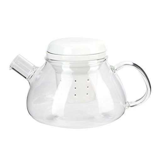 Teekanne mit Aufguss, 550 ml, Transparent/Weiß von Cook Concept