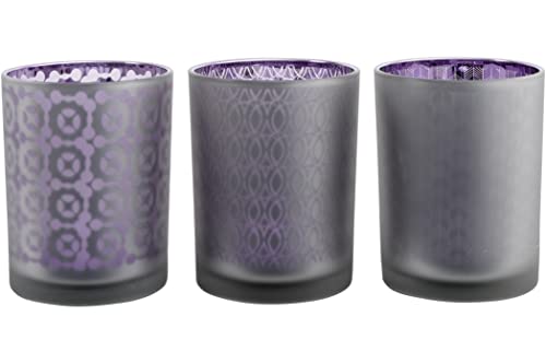 Saville Designs Votivkerzenhalter, 3-teilig, Violett Saville Designs Votivkerzenhalter, 3-teilig, Violett von Saville Designs