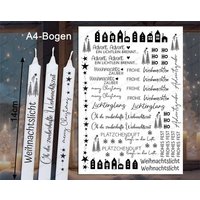 Wasserschiebefolie Frohe Weihnachten - Advent Und Weihnachtsdekoration, Adventskerzen Kerzen Gestalten Mit Kerzentattoos Für Stabkerzen Wasserschiebefolie Frohe Weihnachten - Advent Und Weihnachtsdekoration, Adventskerzen Kerzen Gestalten Mit Kerzentattoos Für Stabkerzen von SavvyStyleDesign